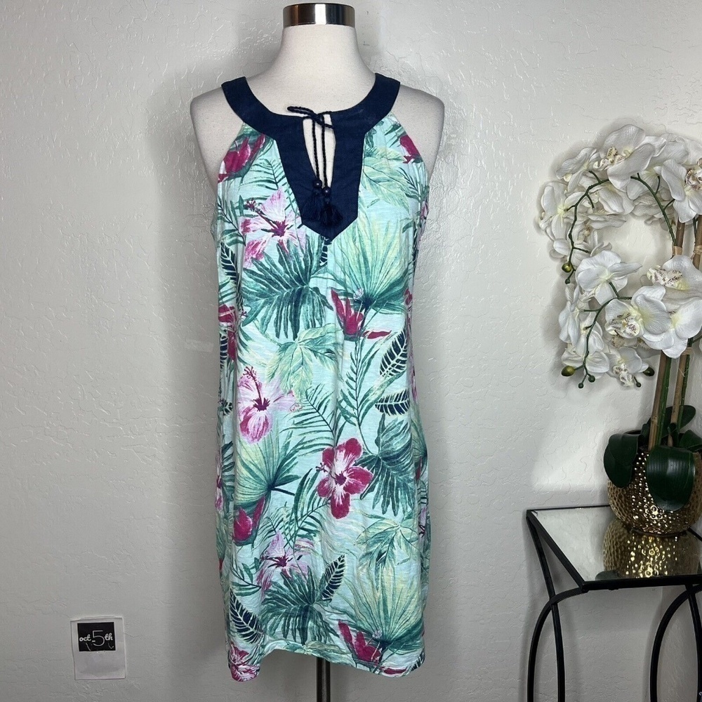 Tommy Bahama Kayo blossoms sundress in color blue orchid S